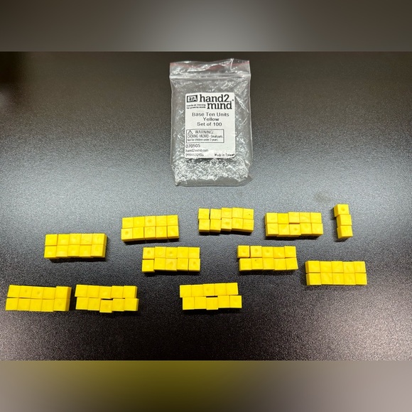 ETA Base ten unit blocks/ cubes, set, math manipulatives - Picture 7 of 7
